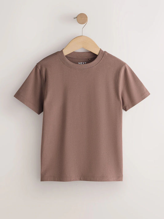 Mink Brown Regular Fit Short Sleeve T-Shirt (3-16yrs)