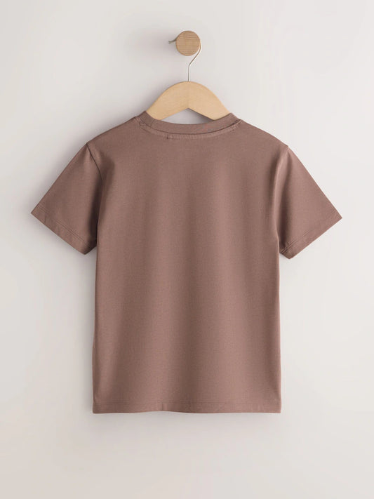 Mink Brown Regular Fit Short Sleeve T-Shirt (3-16yrs)