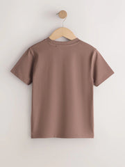 Mink Brown Regular Fit Short Sleeve T-Shirt (3-16yrs)