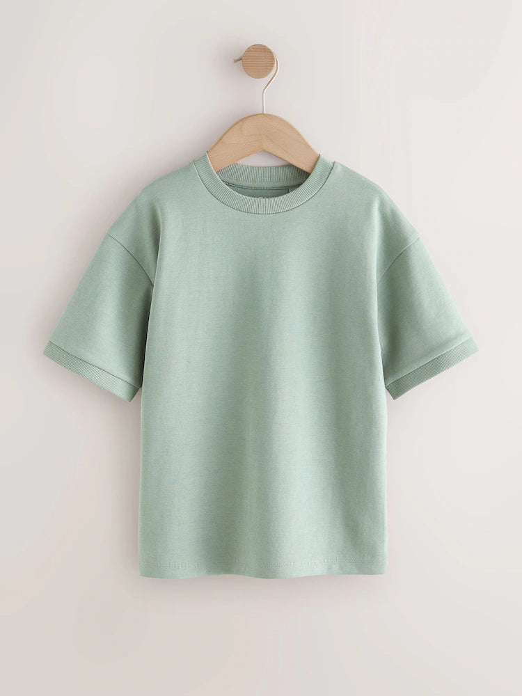 Mint Green Relaxed Fit Heavyweight T-Shirt (3-16yrs)