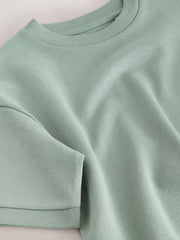 Mint Green Relaxed Fit Heavyweight T-Shirt (3-16yrs)