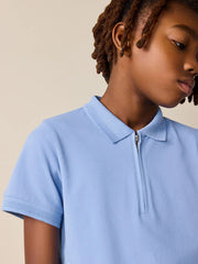 Light Blue Short Sleeve Polo Shirt and Shorts Set