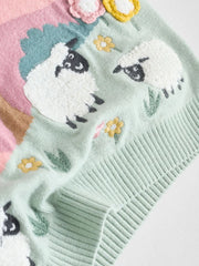 NEXT - NCNVB-Girls Sets-Pink-Sheep Scene Baby Knitted Jumper and Leggings