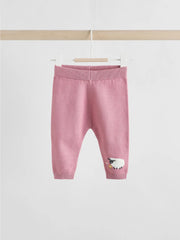 NEXT - NCNVB-Girls Sets-Pink-Sheep Scene Baby Knitted Jumper and Leggings