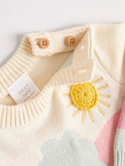 NEXT - NCNVB-Girls Sets-Pink-Sheep Scene Baby Knitted Jumper and Leggings