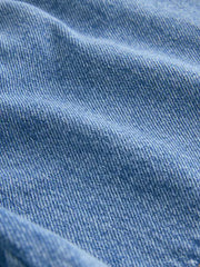 Mid Blue Pull On Denim Shorts