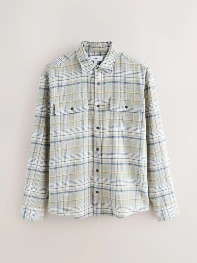 Green Check Long Sleeve Shirt