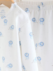 Blue Lion Top and Leggings Baby Set