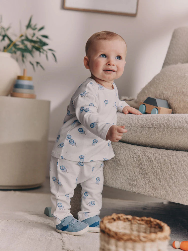 Blue Lion Top and Leggings Baby Set