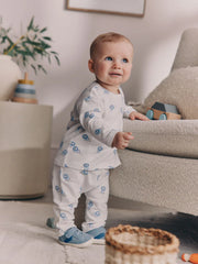 Blue Lion Top and Leggings Baby Set