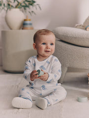 Blue Lion Top and Leggings Baby Set