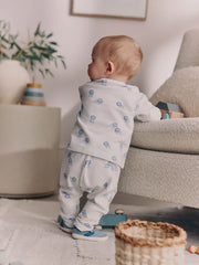 Blue Lion Top and Leggings Baby Set