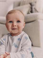 Blue Lion Top and Leggings Baby Set
