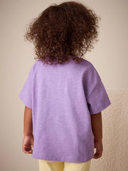 NEXT - Purple Lemon Short Sleeve Embroidered T-Shirt (3mths-7yrs)