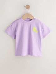 NEXT - Purple Lemon Short Sleeve Embroidered T-Shirt (3mths-7yrs)