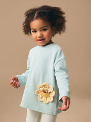 Pale Green Padded Bee Long Sleeve T-Shirt