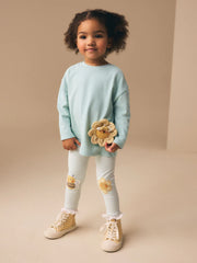 Pale Green Padded Bee Long Sleeve T-Shirt