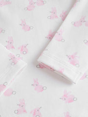 Pink Bunny Baby Long Sleeve T-Shirt And Leggings Set