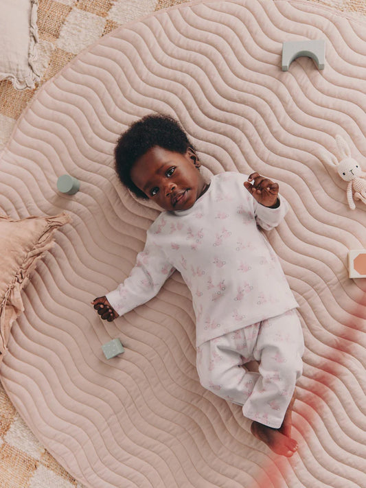 Pink Bunny Baby Long Sleeve T-Shirt And Leggings Set