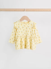 Yellow Lemon Baby Long Sleeve Frill Top And Leggings Set (0mths-2yrs)