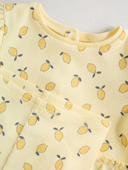 Yellow Lemon Baby Long Sleeve Frill Top And Leggings Set (0mths-2yrs)