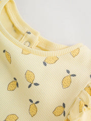 Yellow Lemon Baby Long Sleeve Frill Top And Leggings Set (0mths-2yrs)
