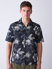 Black Print Short Sleeve Shirt