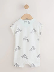 White All Over Printed I Love My Daddy Baby Jersey Romper