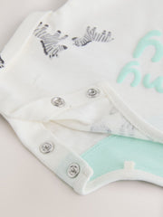 White All Over Printed I Love My Daddy Baby Jersey Romper