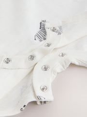 White All Over Printed I Love My Daddy Baby Jersey Romper