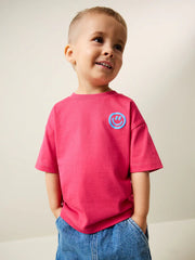 NEXT - Pink Smile Short Sleeve Small Graphic T-Shirt (3mths-7yrs)