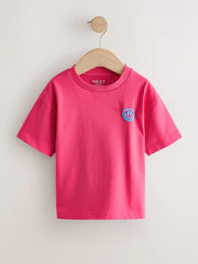 NEXT - Pink Smile Short Sleeve Small Graphic T-Shirt (3mths-7yrs)