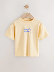 Yellow Mama's Bestie Short Sleeve Small Graphic T-Shirt (3mths-8yrs)