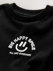 NEXT - Black Smile Short Sleeve Small Graphic T-Shirt (3mths-7yrs)