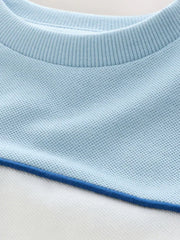 NEXT - Blue/White/Navy Short Sleeve Colour block T-Shirt (3mths-7yrs)