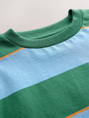 NEXT - Blue/Green/Orange Short Sleeve Stripe T-Shirt (3mths-7yrs)