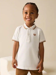 White Bear Embroidery Short Sleeve Polo Shirt (3mths-7yrs)