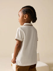 White Bear Embroidery Short Sleeve Polo Shirt (3mths-7yrs)