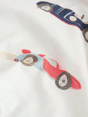 White Watercolour Car Short Sleeve All-Over Print T-Shirt