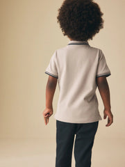 NEXT - Stone Bear Short Sleeve Polo Shirt (3mths-7yrs)