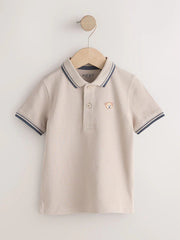 NEXT - Stone Bear Short Sleeve Polo Shirt (3mths-7yrs)