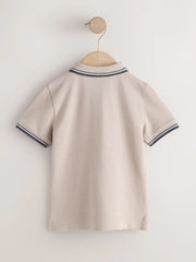 NEXT - Stone Bear Short Sleeve Polo Shirt (3mths-7yrs)