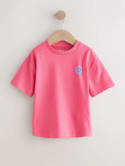 Green/Charocal/Stone/Pink/Brown Small Short Sleeve Graphic T-Shirts 5 Pack