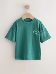 Green/Charocal/Stone/Pink/Brown Small Short Sleeve Graphic T-Shirts 5 Pack