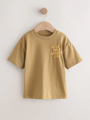 Green/Charocal/Stone/Pink/Brown Small Short Sleeve Graphic T-Shirts 5 Pack