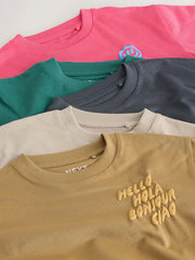 Green/Charocal/Stone/Pink/Brown Small Short Sleeve Graphic T-Shirts 5 Pack