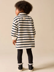 Monochrome Quarter Zip Sweat Dress (3mths-7yrs)