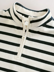 Monochrome Quarter Zip Sweat Dress (3mths-7yrs)