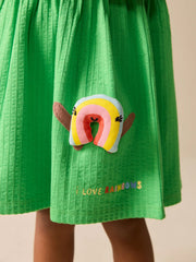 Green Rainbow Jersey Dress (3mths-7yrs)