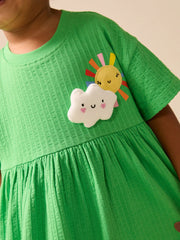 Green Rainbow Jersey Dress (3mths-7yrs)